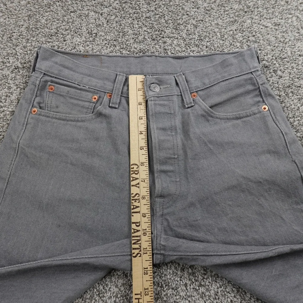 Levis Jeans Mens 30X32 Black Gray Denim Pants 501‎ Button Fly Straight Western